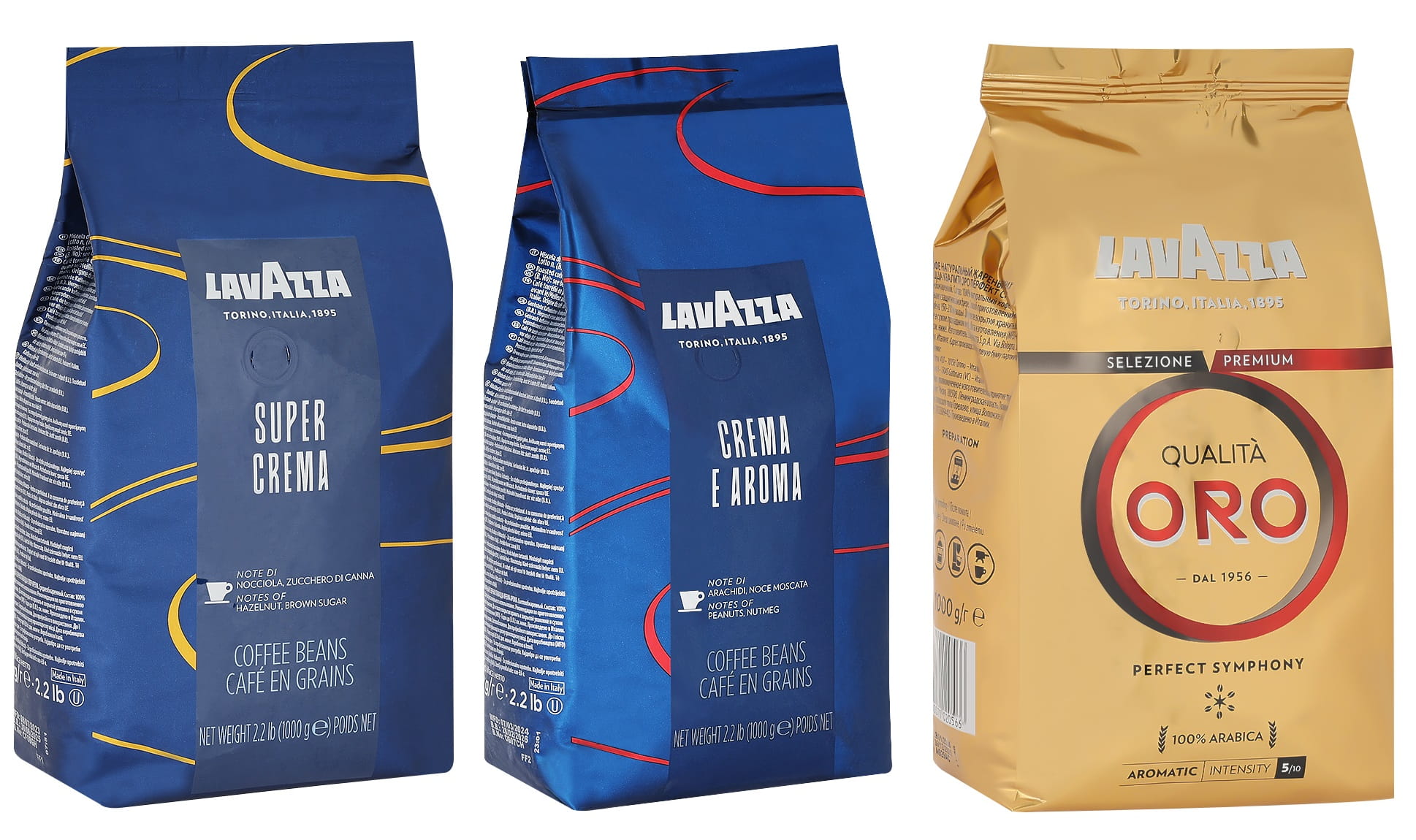 Lavazza, coffee set, 3 × 1 kg